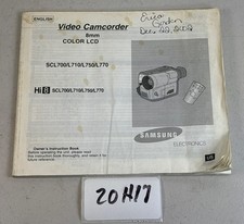 Samsung Video Camcorder 8mm Color LCD SCL700/L710/L750/L770 Book Manuel 20H17