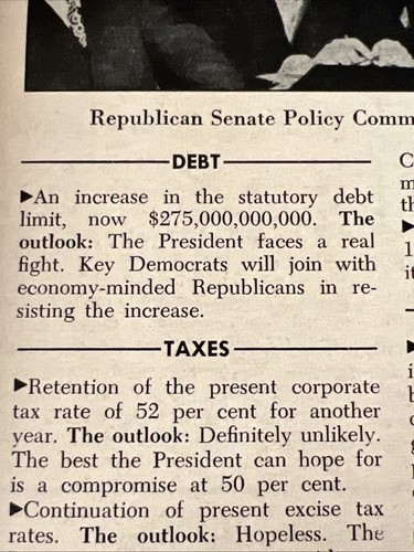 1954 Newsweek Magazine Caronia Booming Winter Travel DeSoto Ike National Debt - Picture 13 of 13