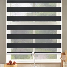 Cordless Zebra Blinds Roller Shades for Window Day and Night Blind Dual Layer...