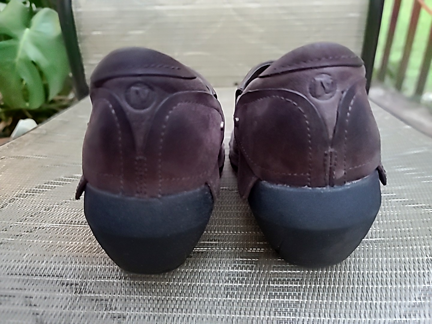 Merrell LUXE Espresso Donna Taglia 9M Marrone Scuro Pelle Oliata Slip On Eu 40