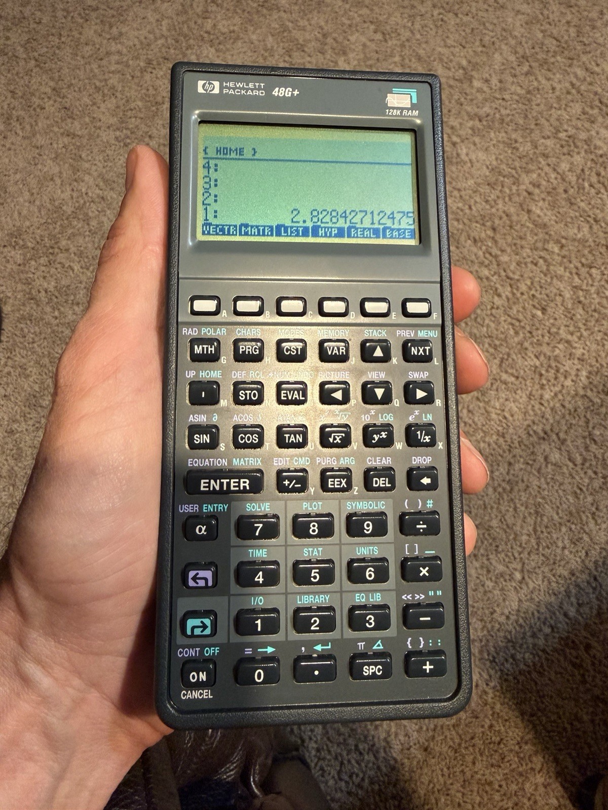 Hewlett Packard HP 48G+ Graphing Calculator With Case Tested No Manual