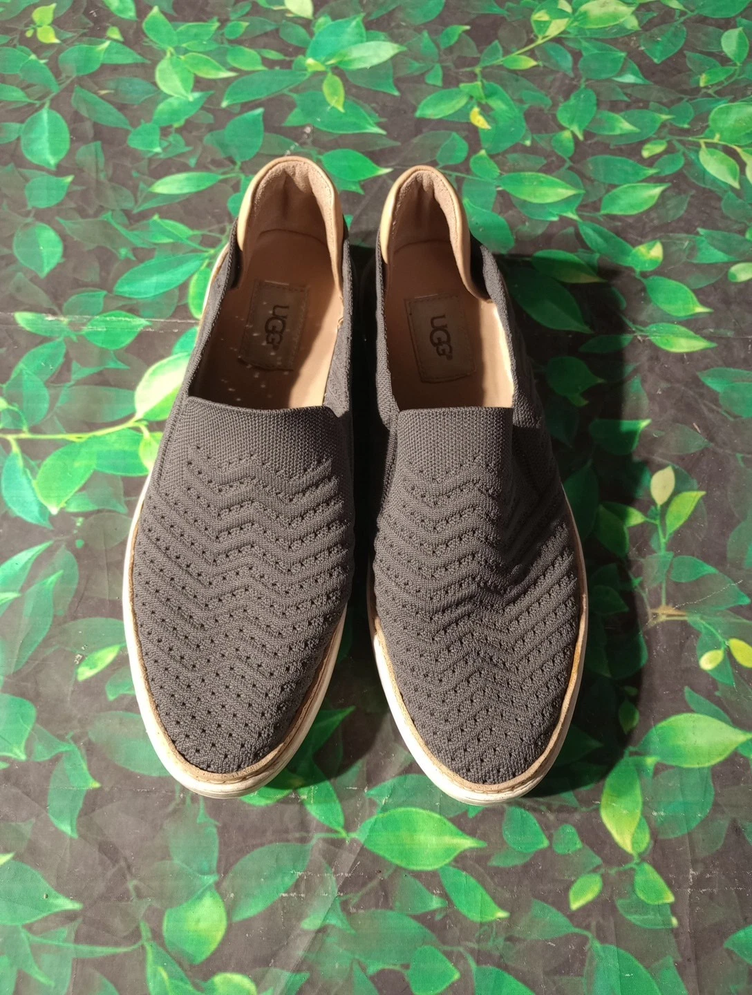 Mocassino Ugg donna grigio maglia slip on scarpe casual taglia 9