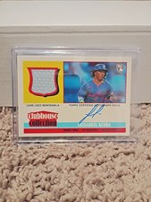 2025 Topps Heritage Clubhouse Collection Relic Auto Luisangel Acuna RC #ed 4/25