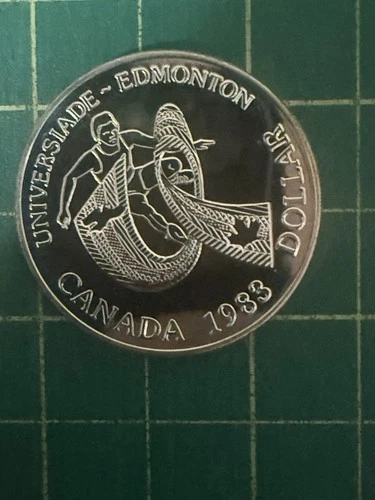 1983 Silver Edmonton University Games Canadian Dollar Proof Coin