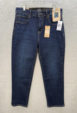 Curve Appeal Jeans Womens 6/28 Blue Concealed High Rise Comfort Waist Straight