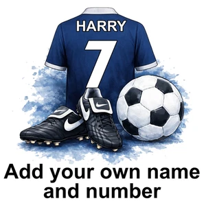 Millwall Personalised Football Shirt Boots Self Adhesive Vinyl Sticker