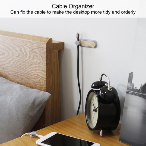 Cherry Wood Color Magnetic Cable Clips Multipurpose Desktop Cord Management ND - Photo 3/12