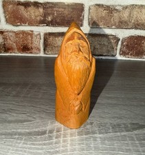 Vtg Hand Carved Wooden Santa Claus Christmas Oldman Rustic Primative Signed