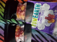 freeze dried YumEarth Organic Vegan Gummy Fruits Cherry Peach Strawberry 2 packs