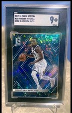 2017 RC DONOVAN MITCHELL SP/99 Spectra Neon Blue Prizm (RC) SGC 9 MINT ROOKIE 