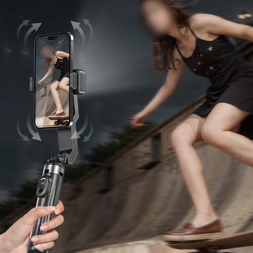 Sleek Smartphone Gimbal With Integrated Fill Light and Tripod Accessory - Picture 18 of 21