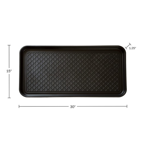 30x15 Anti Fatigue Floor Mat Indoor Outdoor Black Boot Tray for Shoes - Picture 6 of 7