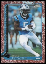 2025 Topps Chrome Football Rico Dowdle Pigskin Refractor #43