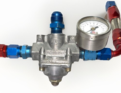 #ad Holley 34R 6657B Fuel Pressure Regulator W BG Racing Gauge For Carb IMCA NHRA $64.95