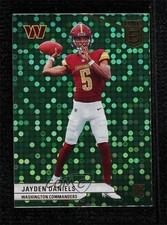 2024 Panini Donruss Elite Rookies Green Disco Jayden Daniels #165 0ma6