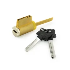 1-1/8 In. High Security Key in Knob Cylinder, Satin Nickel Finish