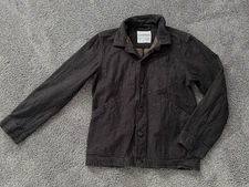 Hansen Garments Workwear Jacket New Mens Small * Factory Flaw Black Cotton NWOT