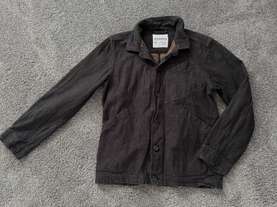 Hansen Garments Workwear Jacket New Mens Small * Factory Flaw Black Cotton NWOT