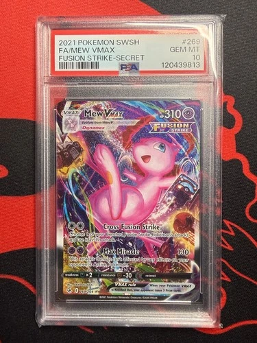 Pokemon Mew VMAX 269/264 Fusion Strike Secret Rare 2021 PSA 10 GEM MT Card
