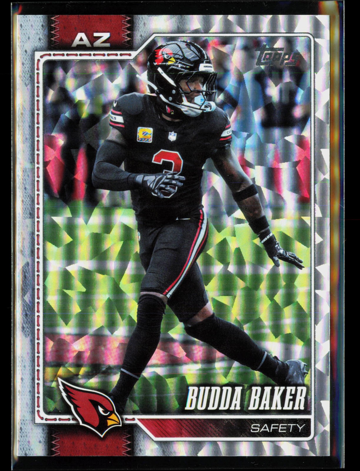 2026 Topps Flagship #201 Budda Baker Silver Crackle Foil