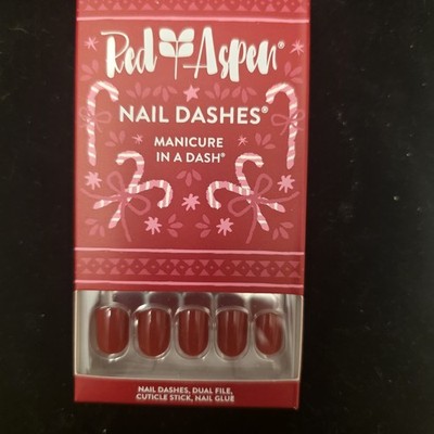 NEW! Red Aspen's Berries, Bows and Brandi Press On Nails - Short Square