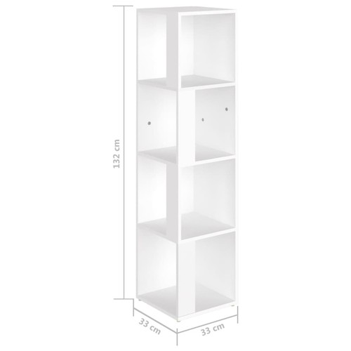 vidaXL Eckregal Weiß 33x33x132 cm Holzwerkstoff - Bild 9 von 9