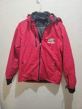 Raising Canes One Love Double Jacket Men Small Red Black Logo Employee Full Zip 