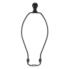 1 Set 10 Inch Lamp Harp Kit with 25mm Finial Lamp Shade Bracket Holder, Black