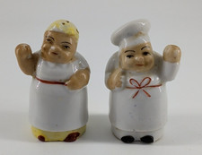 Ceramic Chef and Baker Salt and Pepper Shakers Set Japan Vintage
