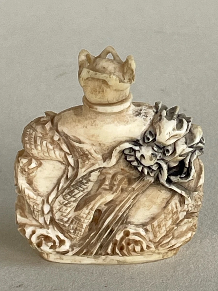 象牙色骨釉中国古董鼻烟壶| eBay