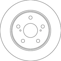 2X Bremsscheibe Hinten Trw DF6773 FüR Toyota