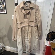 Women's Nike Serena Williams Design Crew Trench Coat Beige  FN1913-476 sz XL