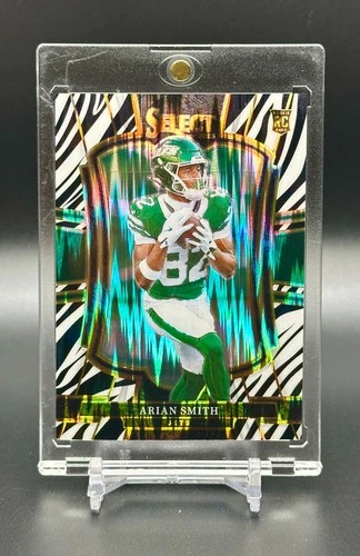 2025 Panini Select - Premier Level Arian Smith #177 Zebra Shock Prizm (RC)