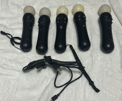 5 Sony PlayStation Move Motion Controller - Black (CECH-ZCM1U) With Cable
