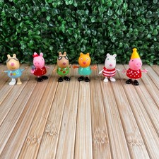 Bundle Of 6 Peppa Pig Figures Characters Candy Cat