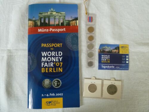 World Money Fair WMF Berlin 2007 Münz-Passport + Ticket + 2x Sonderprägung - Bild 1 von 5