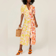 Rixo Ariel Colorblock Maxi Dress