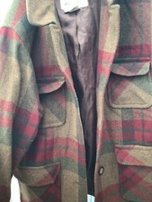 Women’s Eddie Bauer Wool Jacket Unisex M Pit 2 Pit 22 Ins Check Tartan
