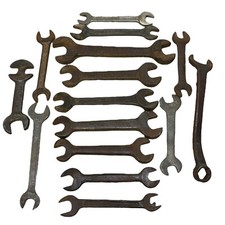 Vtg Open Ended Spanner Wrench LOT 15pc Made in USA Westline Oxweld Barcalo