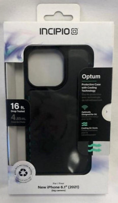 NEW Incipio Optum BLACK OYSTER/BLUE Protective Phone Case for iPhone 13 Pro