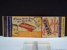 Bit-O-Honey Old Nick Candy Bars Advertisement Matchbook Cover Girl Man Adults   