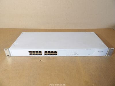 3Com Baseline Switch 2016 3C16470 16-Port Gigabit Ethernet Switch + RACK EARS