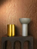 Vliestapete Wellenmuster Linienstruktur Moiré Kupfer Metallic 34926 (9,94€/1Qm)