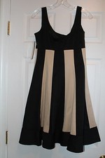 Maggie London 8P NWT dress career Ladies womens sleeveless interview beige black