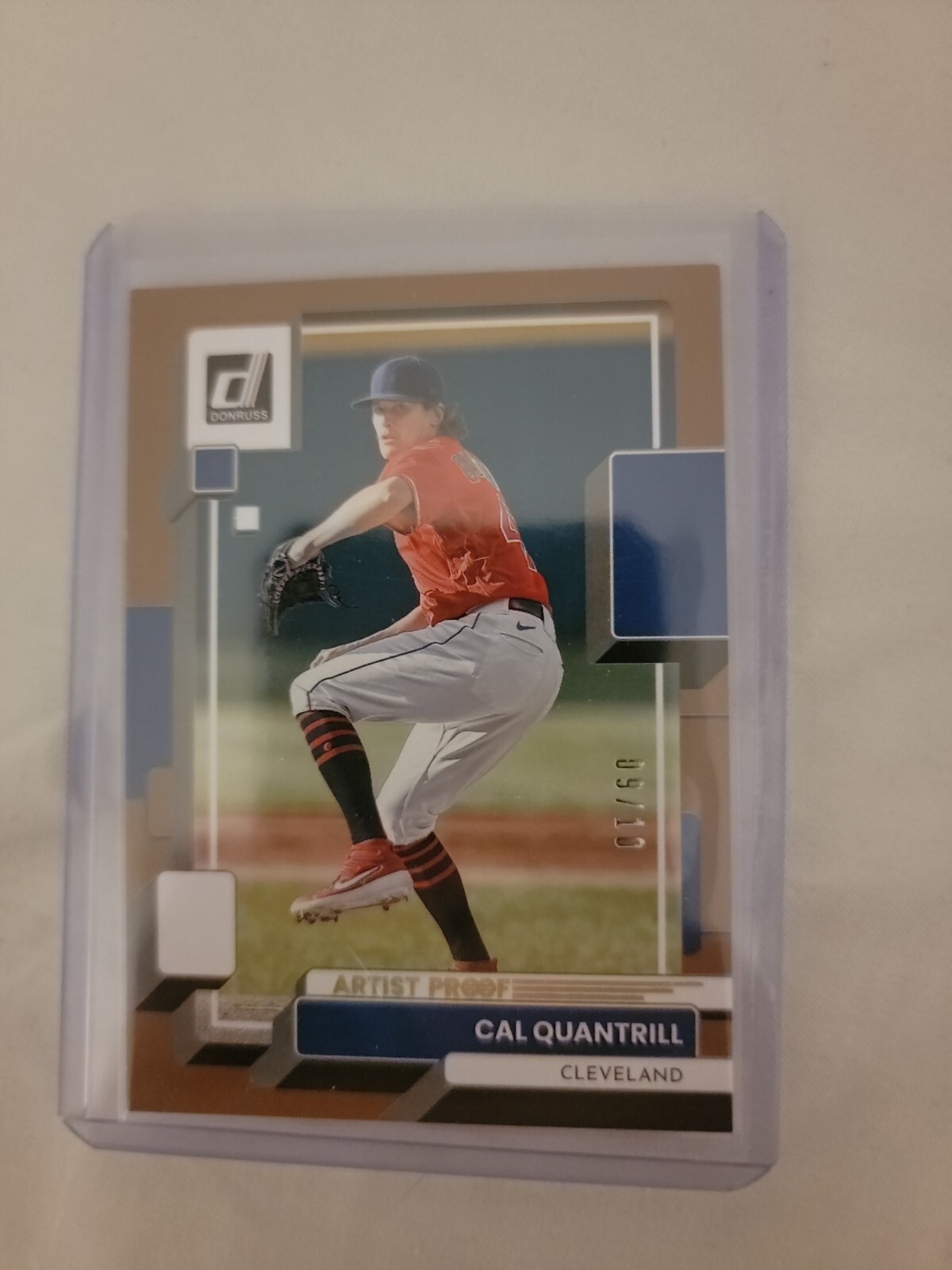 Cal Quantrill 2022 Donruss Gold Artists Proof #d /10 Guardians #112