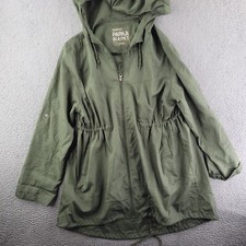 Parka In A Pkt Jacket Womens Large Green Packable Polyester