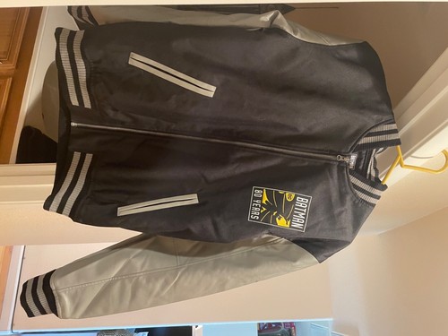 Loot Crate Batman 80th Anniversary Limited Edition Varsity Jacket Black Grey - Picture 5 of 7