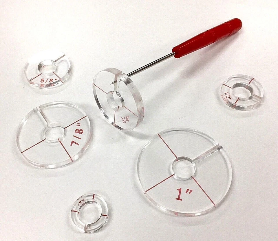 Ruler Foot Industrial Shank +  Echo Ring Clip Set of 6 Sizes - Image 3 of 4