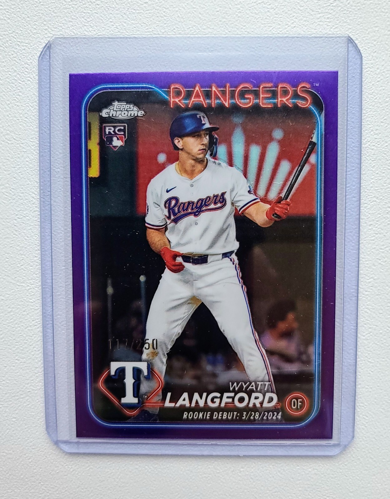 2024 Topps Chrome Update- #USC37 Wyatt Langford Purple Refractor /250