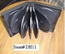 1 NEW TOP QUALITY 1.5" MULTI-11 DISC DVD CASES, BLACK, FREE SHIPPING,  DH11